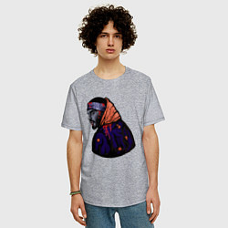 Футболка оверсайз мужская Опасный Многознаал, цвет: меланж — фото 2