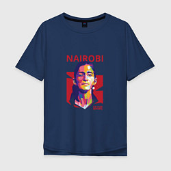 Футболка оверсайз мужская Nairobi Girl, цвет: тёмно-синий