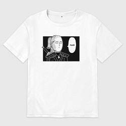 Футболка оверсайз мужская Любимое слово Геральта FUCK, цвет: белый