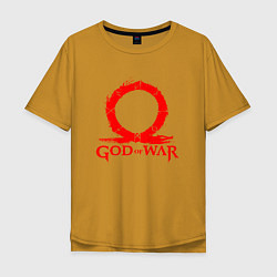 Мужская футболка оверсайз GOD OF WAR RED LOGO RAGNAROK