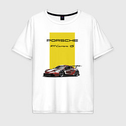 Мужская футболка оверсайз Porsche Carrera 4S Motorsport