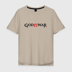 Мужская футболка оверсайз GOD OF WAR LOGO BLACK RED