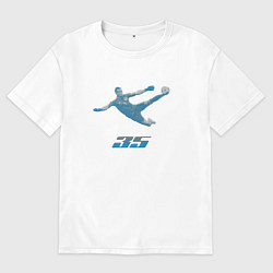 Футболка оверсайз мужская Акинфеев 35, цвет: белый