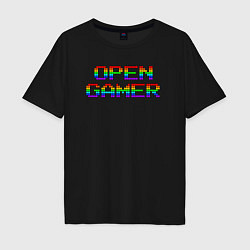 Футболка оверсайз мужская Open Gamer, цвет: черный