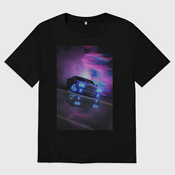Мужская футболка оверсайз Авто в неоне