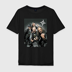 Футболка оверсайз мужская Metallica - cool dudes! Thrash metal!, цвет: черный