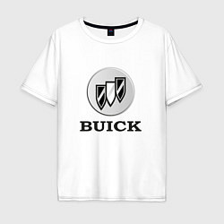 Футболка оверсайз мужская Gray gradient Logo Buick, цвет: белый