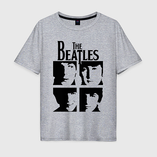 Мужская футболка оверсайз The Beatles - legendary group! / Меланж – фото 1