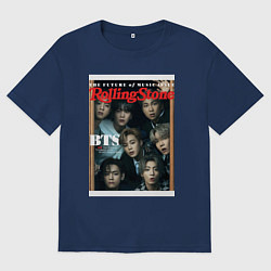 Мужская футболка оверсайз BTS БТС на обложке журнала