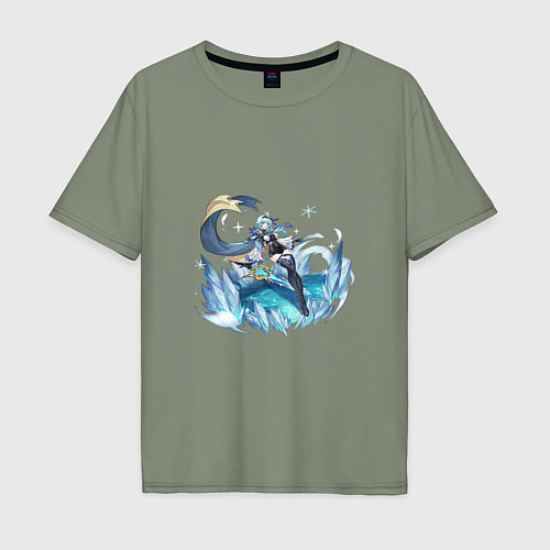 Мужская футболка оверсайз Ледяная королева Эола / Авокадо – фото 1