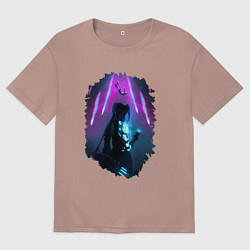 Мужская футболка оверсайз ДЖИНКС, ЛИГА ЛЕГЕНД ARCANE JINX