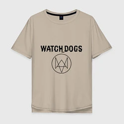 Футболка оверсайз мужская Watch Dogs, цвет: миндальный