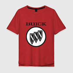 Мужская футболка оверсайз Buick Black and White Logo