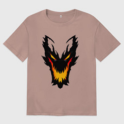 Футболка оверсайз мужская ЛИЦО SHADOW FIEND DOTA2, цвет: пыльно-розовый