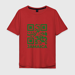 Футболка оверсайз мужская QR Jamaica, цвет: красный