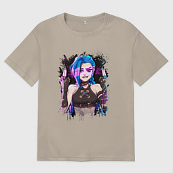 Мужская футболка оверсайз JINX SHOOT ARCANE LOL