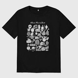 Мужская футболка оверсайз Русская культура иконки