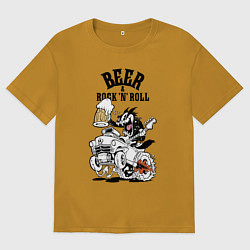 Мужская футболка оверсайз Beer & RocknRoll