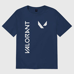 Футболка оверсайз мужская Valorant - Logo, цвет: тёмно-синий