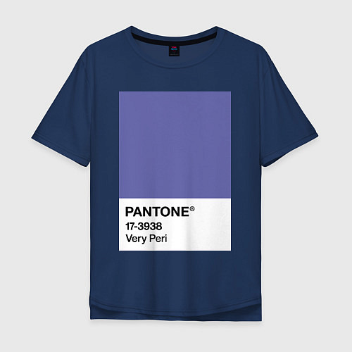 Мужская футболка оверсайз Цвет Pantone 2022 года - Very Peri / Тёмно-синий – фото 1