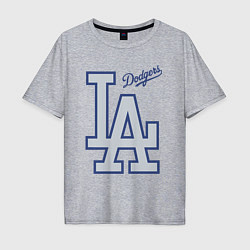 Футболка оверсайз мужская Los Angeles Dodgers - baseball team, цвет: меланж