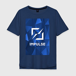 Футболка оверсайз мужская Cobalt Impulse, цвет: тёмно-синий