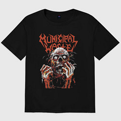Футболка оверсайз мужская Municipal Waste - crazy face, цвет: черный