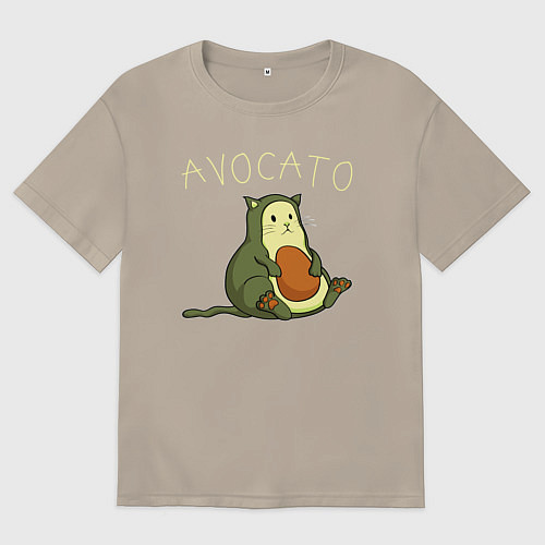 Мужская футболка оверсайз AVOCATO АВОКАТО / Миндальный – фото 1