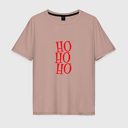 Мужская футболка оверсайз HO-HO-HO Новый год 2022