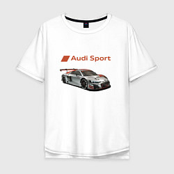 Футболка оверсайз мужская Audi sport - racing team, цвет: белый