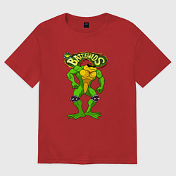 Футболка оверсайз мужская Battletoads Боевые жабы Рэш, цвет: красный