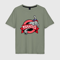 Футболка оверсайз мужская Brevard County Manatees - baseball team, цвет: авокадо