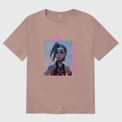 Футболка оверсайз мужская Джинкс X League of Legends, цвет: пыльно-розовый