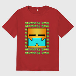 Мужская футболка оверсайз GEOMETRY DASH КЛАССИКА УРОВЕНЬ