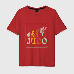 Футболка оверсайз мужская Judo Warriors, цвет: красный