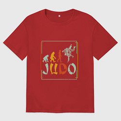 Футболка оверсайз мужская Judo Warriors, цвет: красный