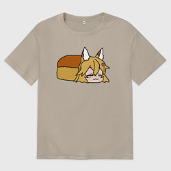 Футболка оверсайз мужская Сенко хлеб, цвет: миндальный