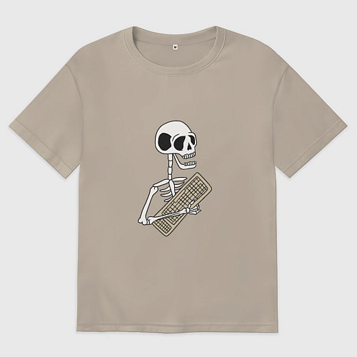 Мужская футболка оверсайз Вечный программист / Миндальный – фото 1