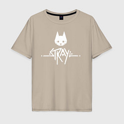 Мужская футболка оверсайз Stray cat: бродяга кот