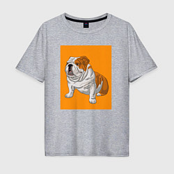 Мужская футболка оверсайз Английский бульдог собака