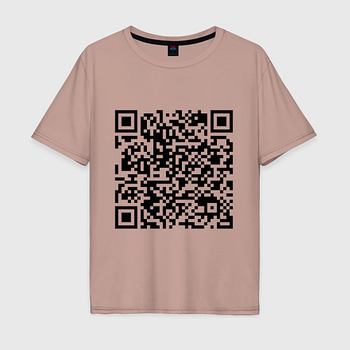 Мужская футболка оверсайз QR-код Скала Джонсон / Пыльно-розовый – фото 1