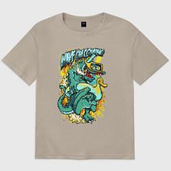 Футболка оверсайз мужская Zilla swiminG, цвет: миндальный