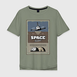 Мужская футболка оверсайз Space adventure a scientific odyssey