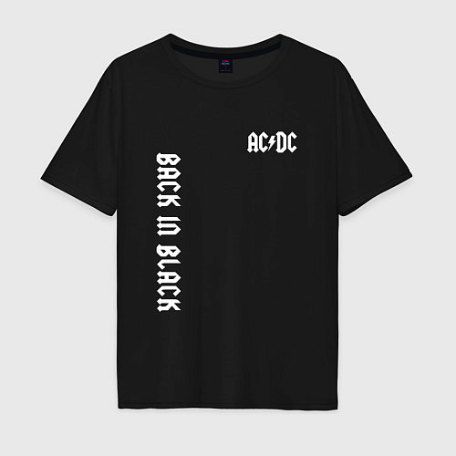 Мужская футболка оверсайз ACDC Рок / Черный – фото 1