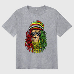 Мужская футболка оверсайз Rasta lioN