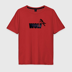 Мужская футболка оверсайз Wolf brand