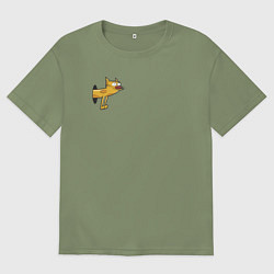 Футболка оверсайз мужская Кот из Котопса, цвет: авокадо