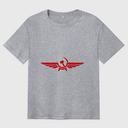 Мужская футболка оверсайз Серп и молот в виде орла