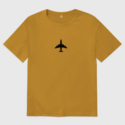 Мужская футболка оверсайз САМОЛЕТ В ОТПУСК