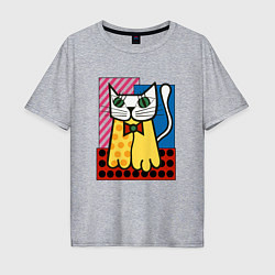 Футболка оверсайз мужская Ромеро Б Кот, цвет: меланж